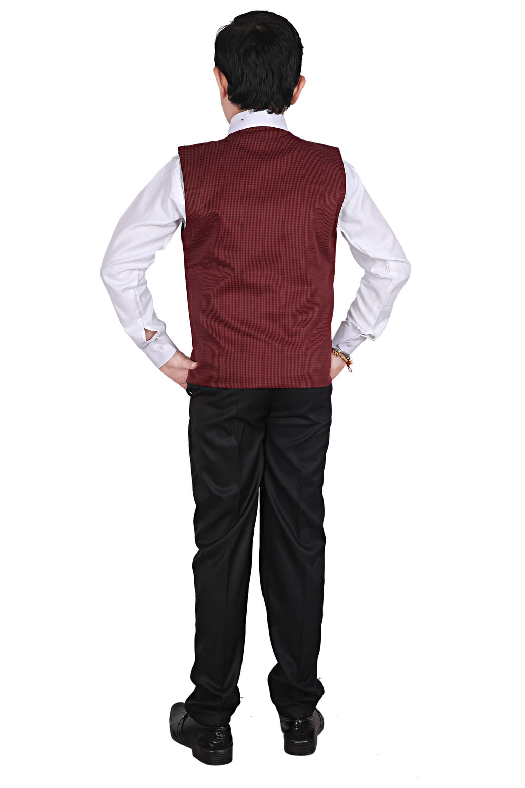 Pro Ethic Three Piece Suit For Boys Cotton Maroon T-122