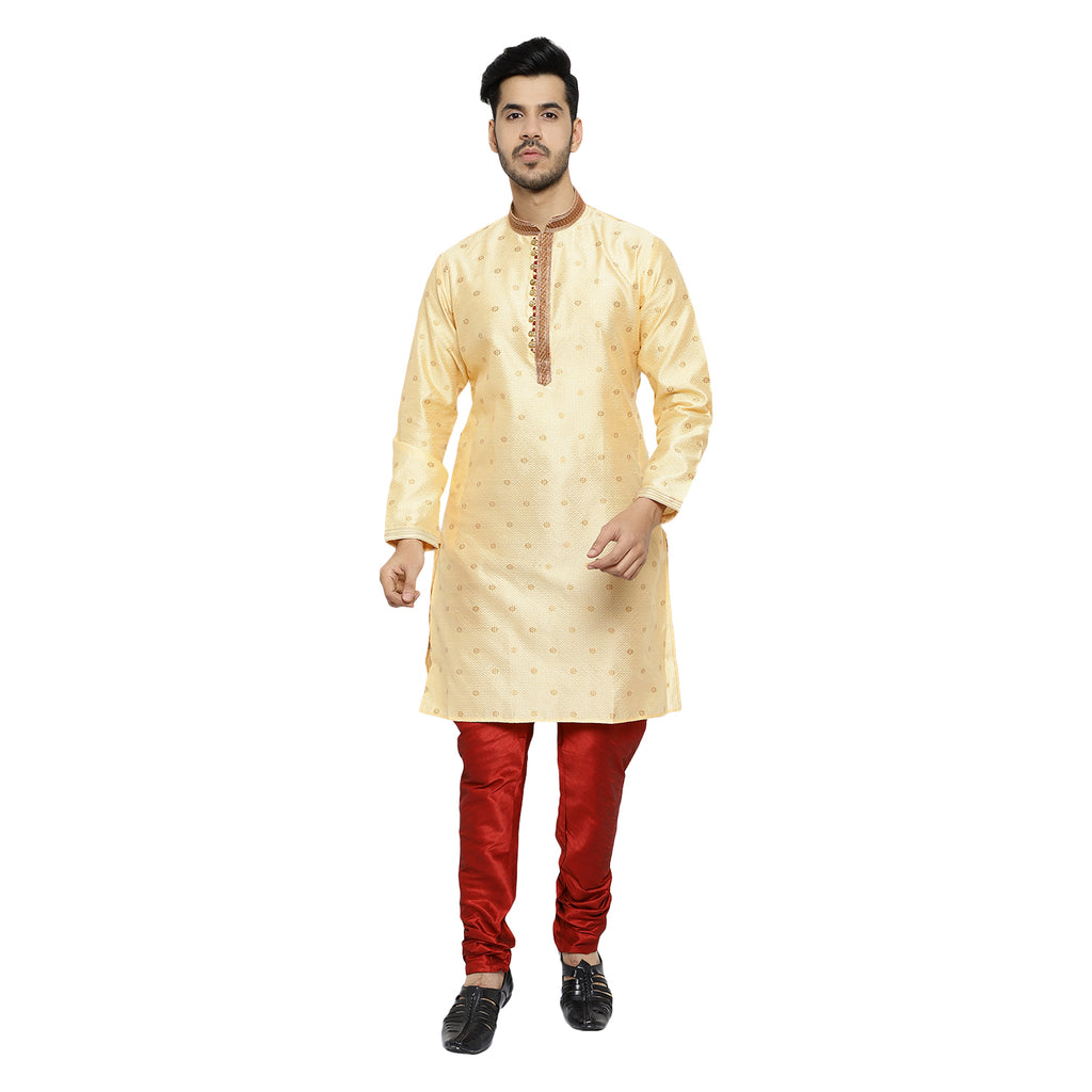 Pro Ethic Silk Kurta Pajama Set For Men Maroon #1898
