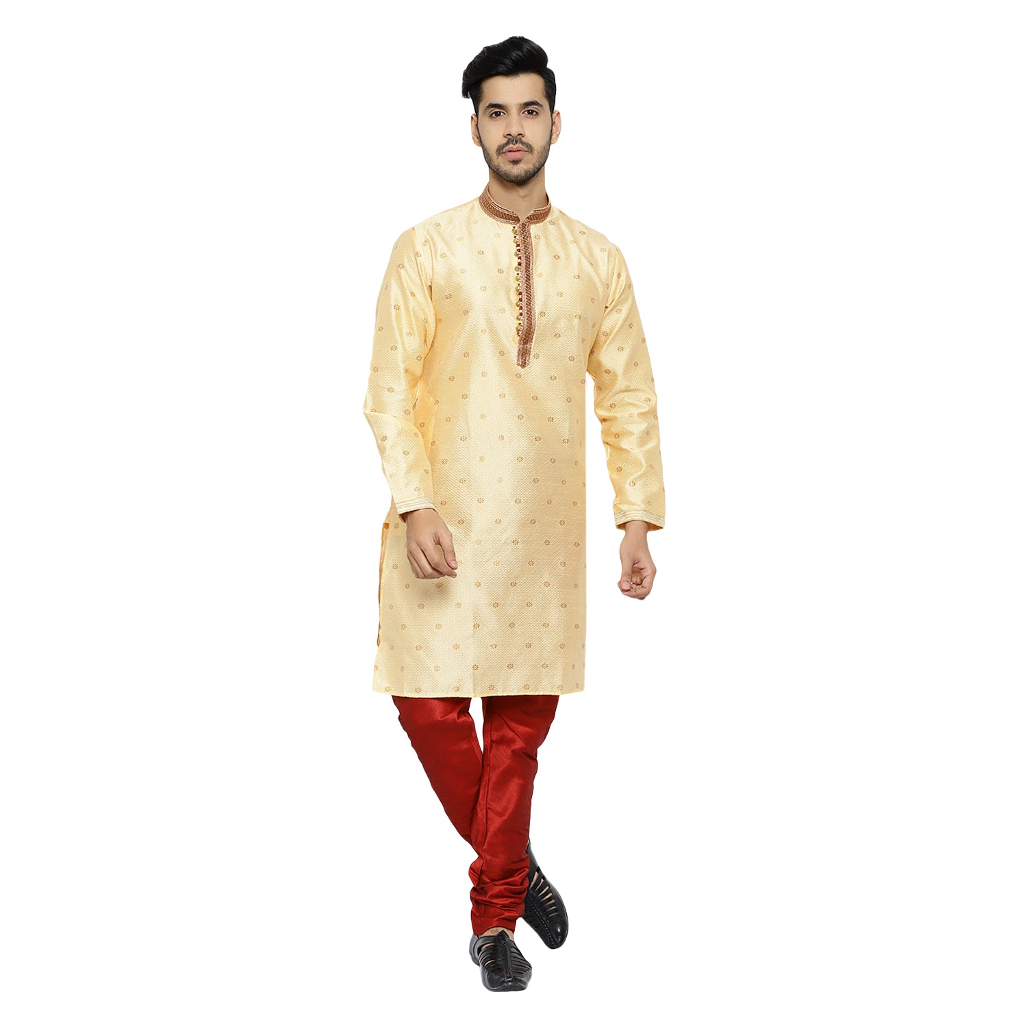Pro Ethic Silk Kurta Pajama Set For Men Maroon #1898
