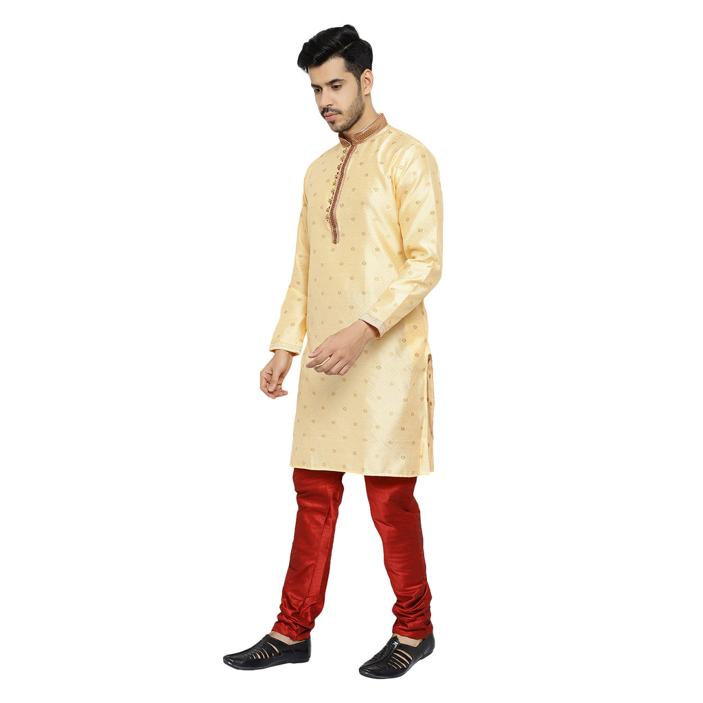 Pro Ethic Silk Kurta Pajama Set For Men Maroon #1898
