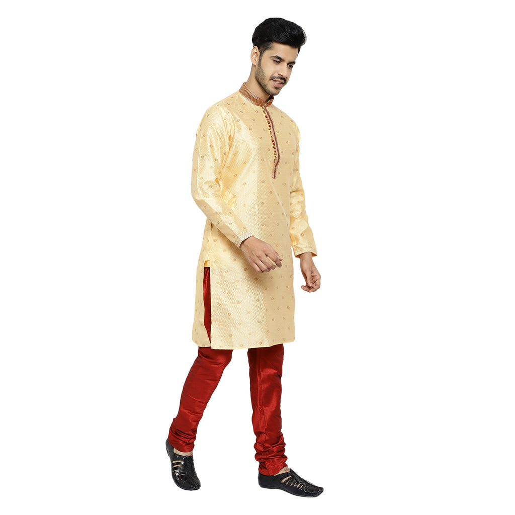Pro Ethic Silk Kurta Pajama Set For Men Maroon #1898
