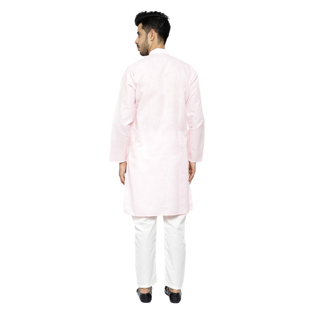 Pro Ethic Cotton Light Pink New Look Kurta Pajama For Men (A-781)
