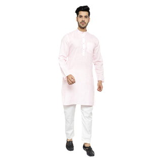 Pro Ethic Cotton Light Pink New Look Kurta Pajama For Men (A-781)