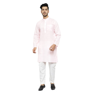 Pro Ethic Cotton Light Pink New Look Kurta Pajama For Men (A-781)