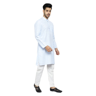 white cotton kurta pajama for men