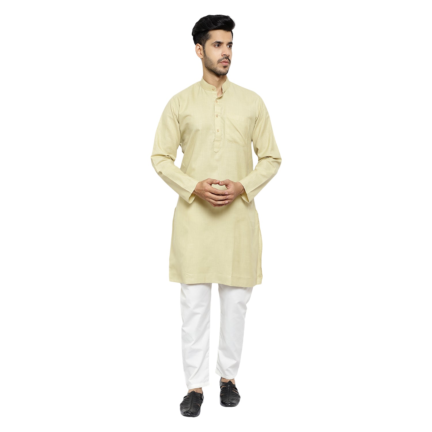 Pro Ethic Cotton Pista New Look Kurta Pajama For Men (A-781)