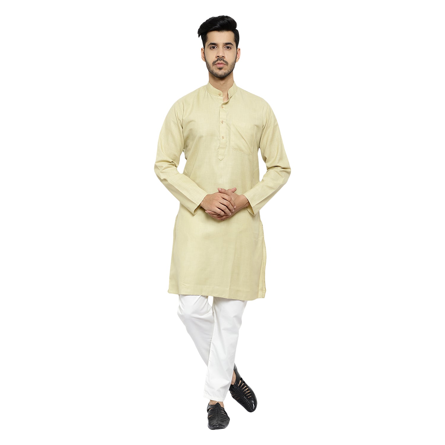 Punjabi Jubba Pro Ethic Cotton Pista New Look Kurta Pajama For Men