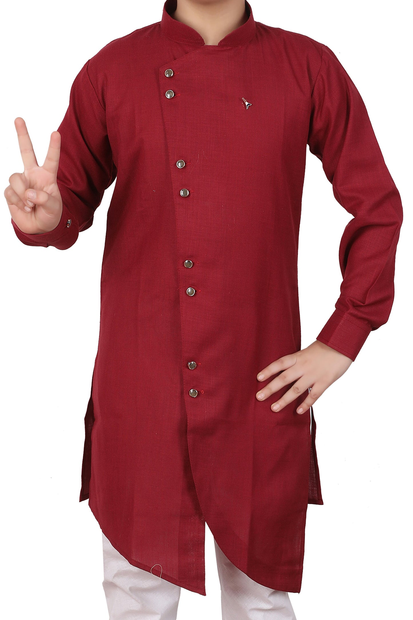 Pro Ethic Kurta Pajama For Boys - Cotton - Wine S-109