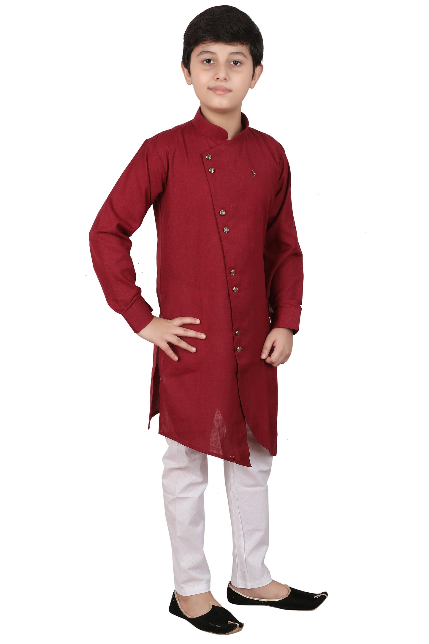 Pro Ethic Kurta Pajama For Boys - Cotton - Wine S-109