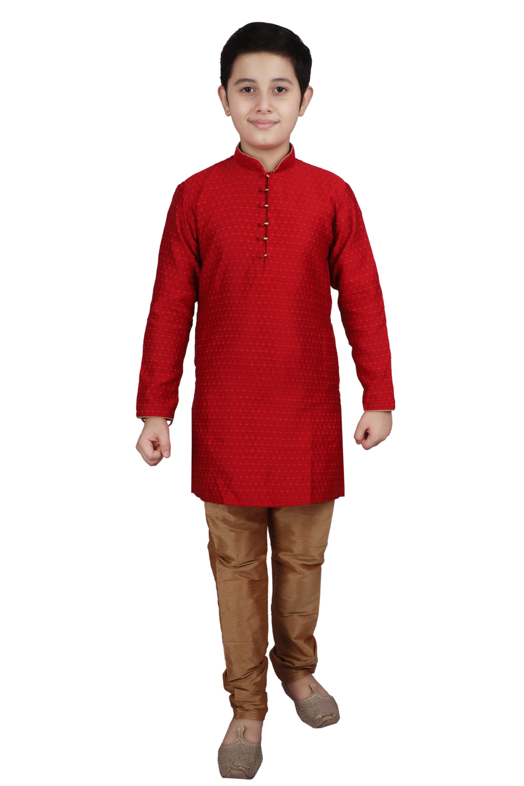 Pro Ethic Maroon Kurta Pajama For Boys - Cotton - S-129