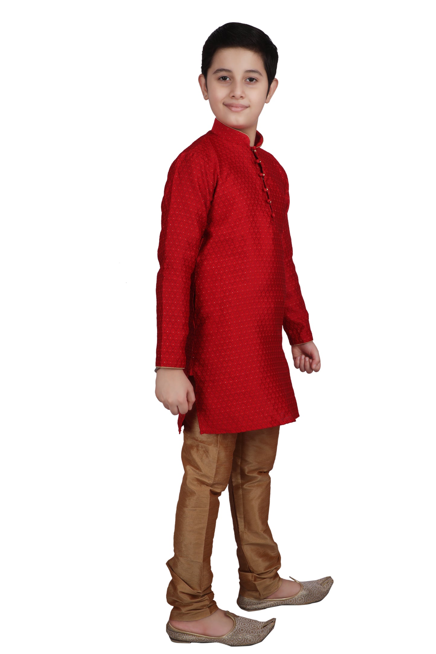 Pro Ethic Maroon Kurta Pajama For Boys - Cotton - S-129