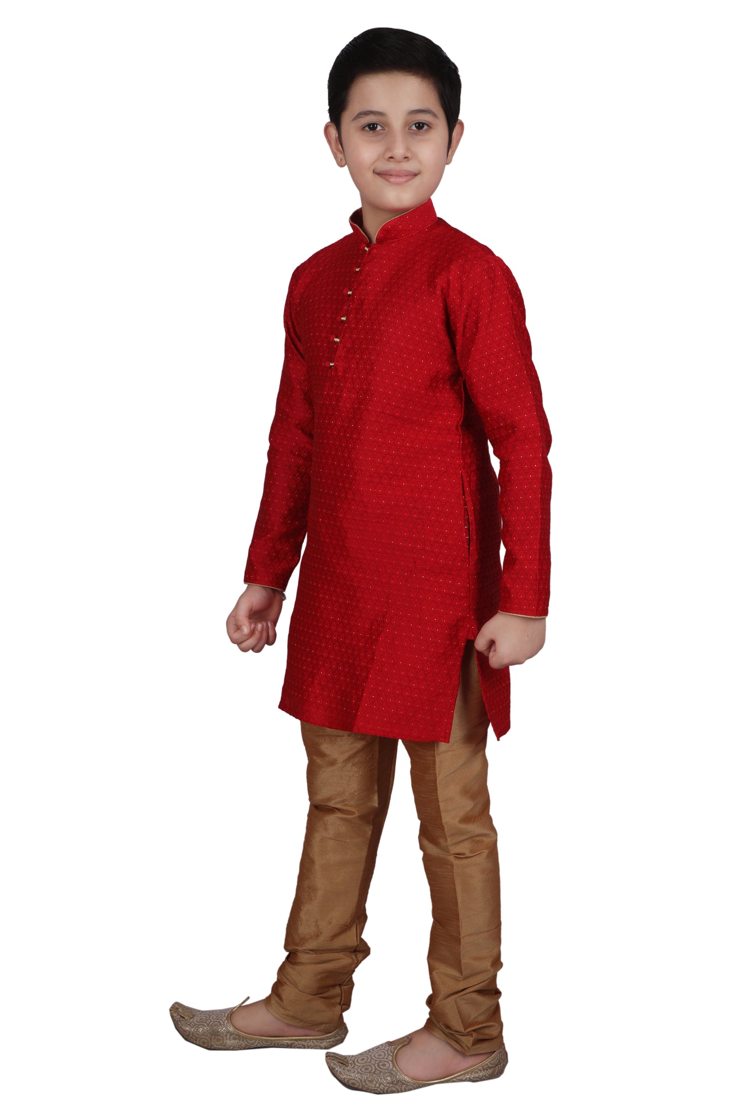 Pro Ethic Maroon Kurta Pajama For Boys - Cotton - S-129