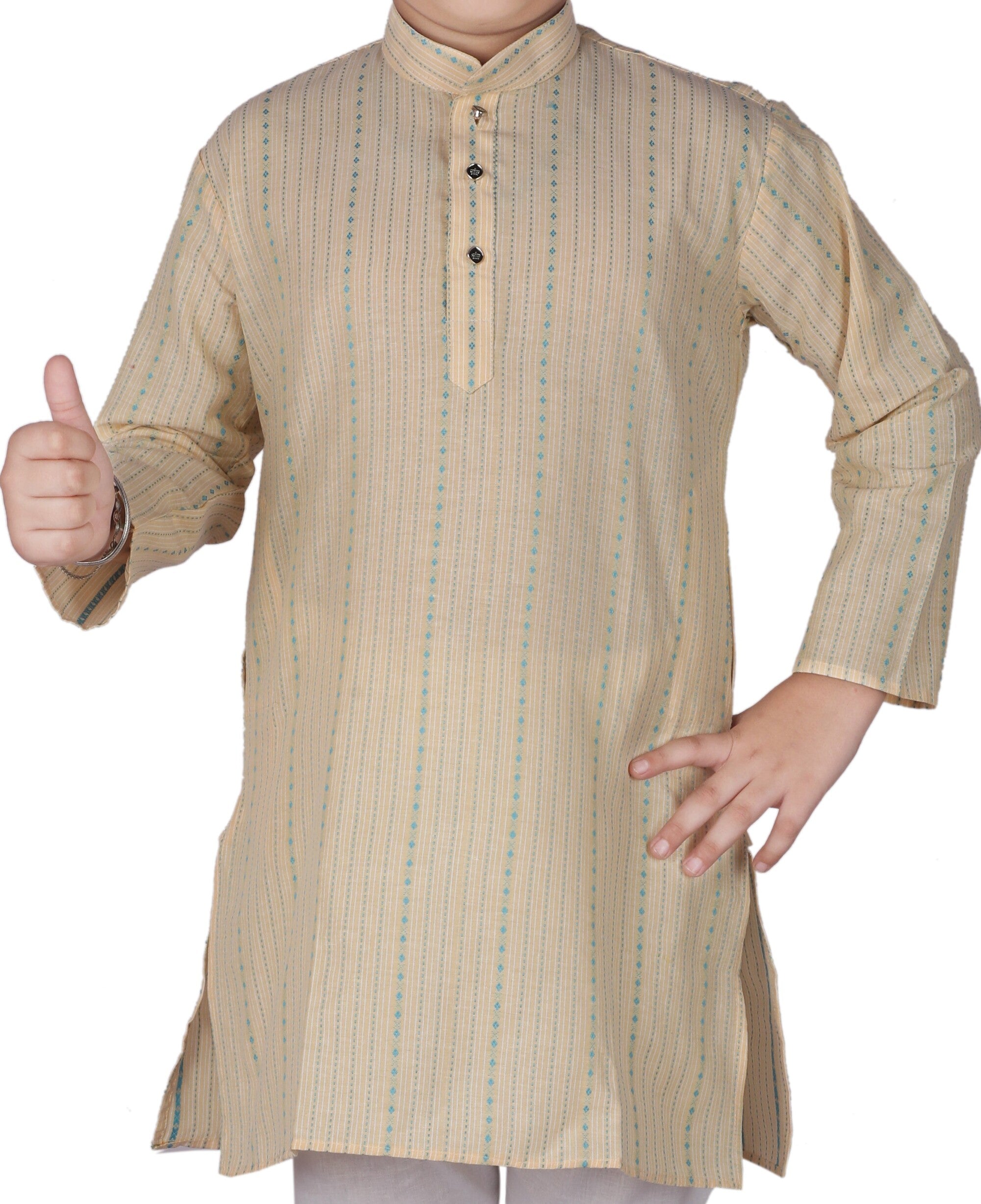 Pro Ethic Kids Boys Kurta Pajama Set Cotton beige s-145