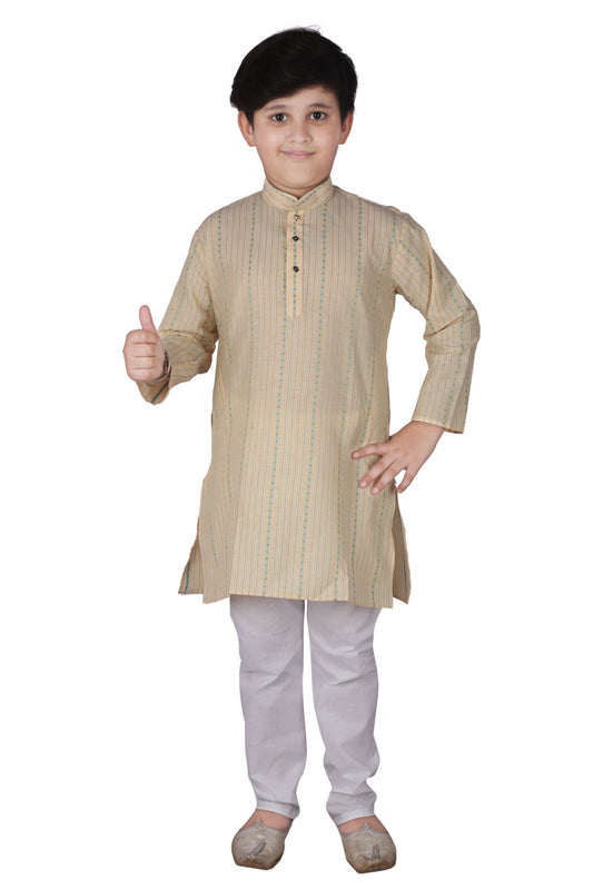 Pro Ethic Kids Boys Kurta Pajama Set Cotton beige s-145