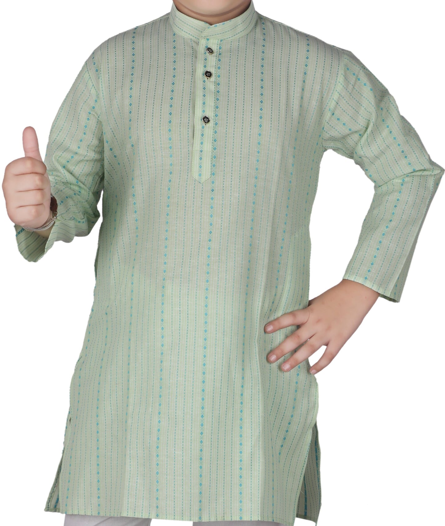 Pro Ethic Kids Boys Kurta Pajama Set Cotton Light Green s-145