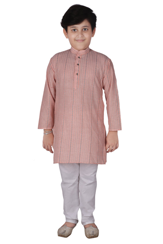 Pro Ethic Kids Kurta Pajama Set Cotton Peach s-145