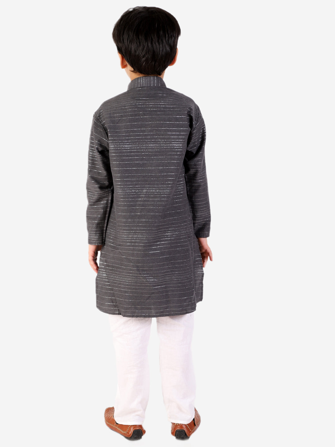 Pro Ethic Boys Grey Kurta Pajama with Linen (S-157)