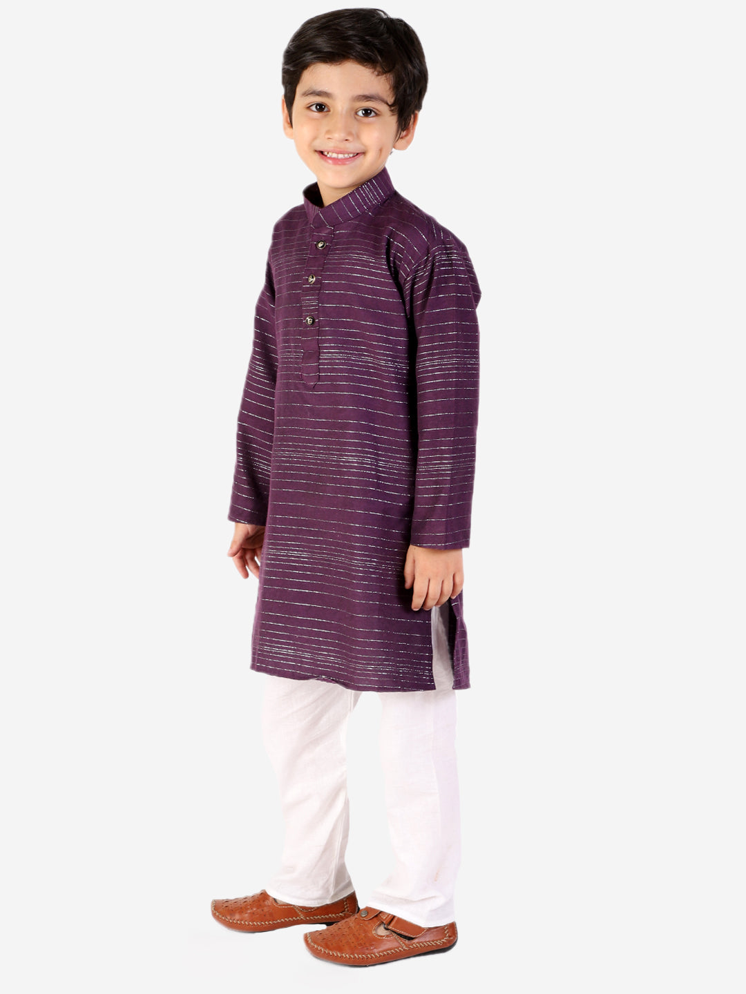 Pro Ethic Boys Purple Kurta Pajama with Linen (S-157)