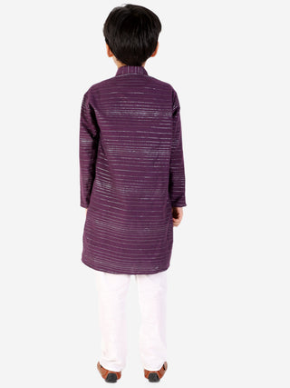 Pro Ethic Boys Purple Kurta Pajama with Linen (S-157)