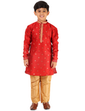 Pro Ethic Boys Kurta Pajama Set Silk Self Design Maroon (S-174)