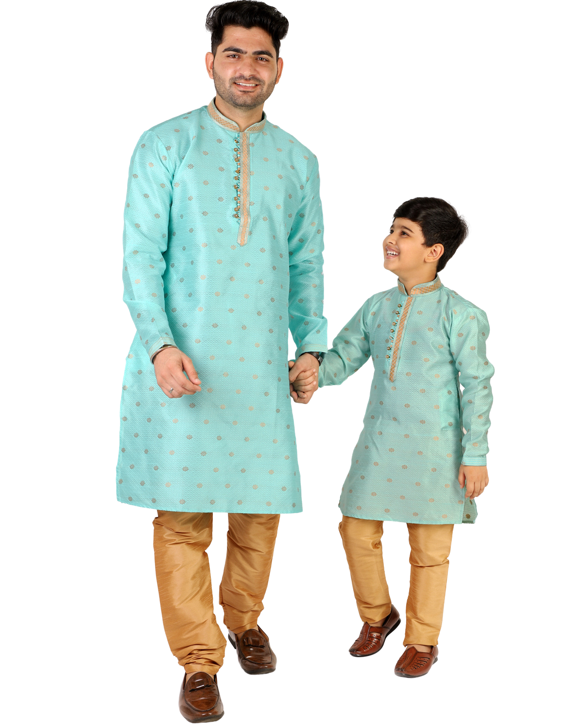 Father Son Kurta Pajama Same Dress Ethnic Wear Sky Blue