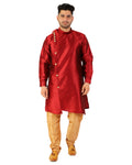 Pro Ethic Maroon Men's Kurta Pajama Silk Self Design (A-102)
