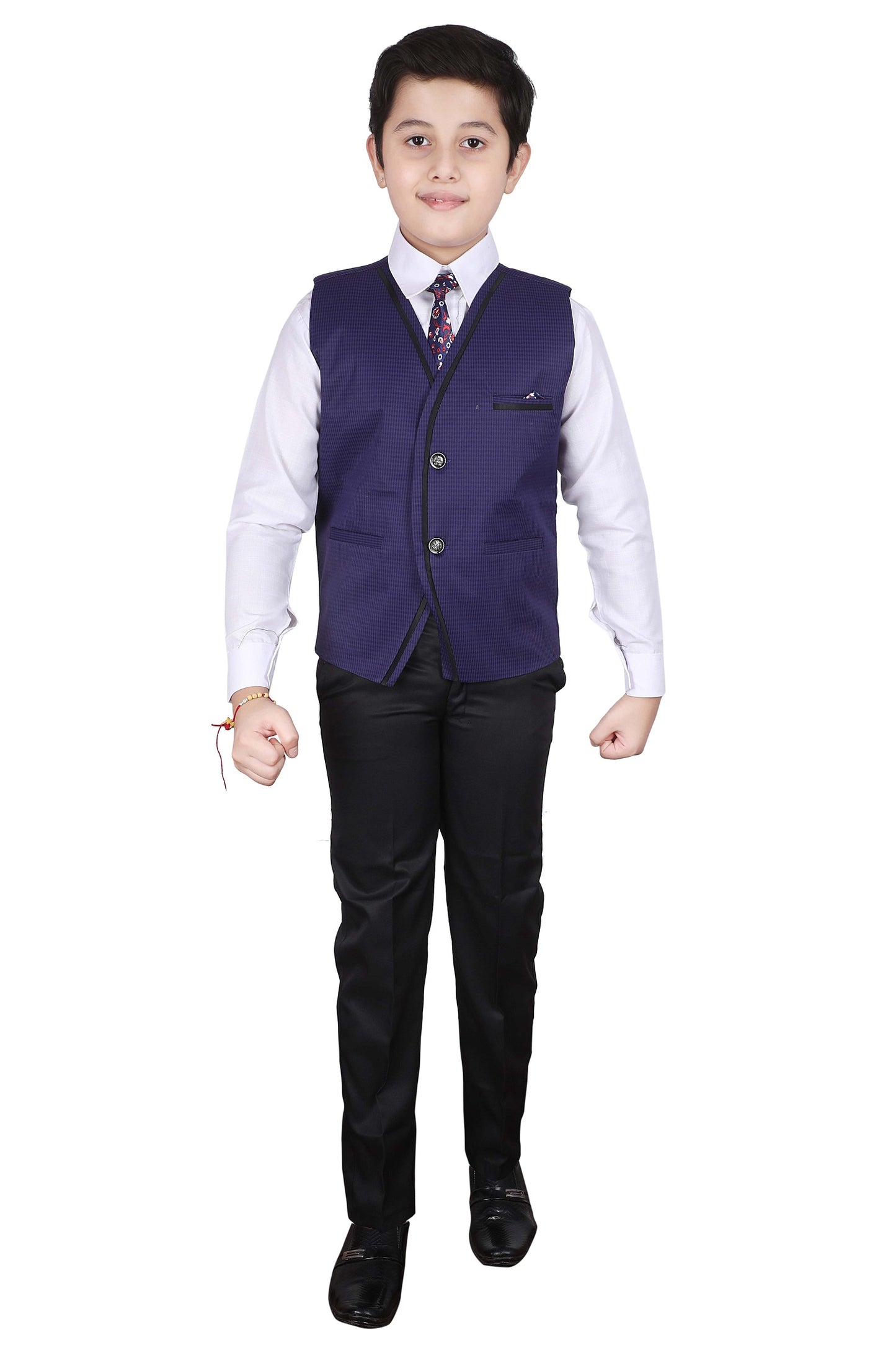 Pro Ethic Three Piece Suit For Boys Cotton Royal Blue T-122