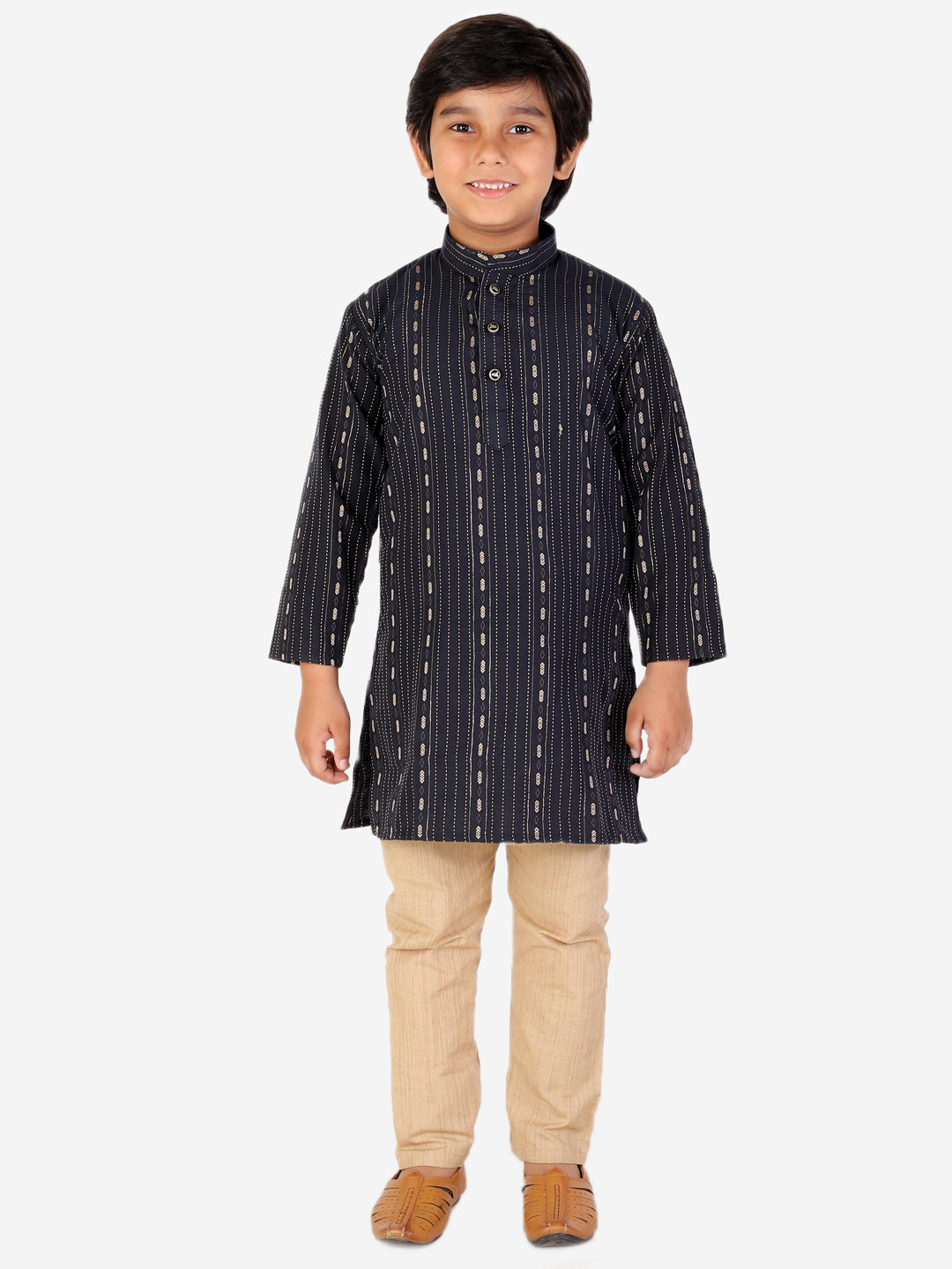 Pro Ethic Cotton Black Kurta Pajama For Boys S-152