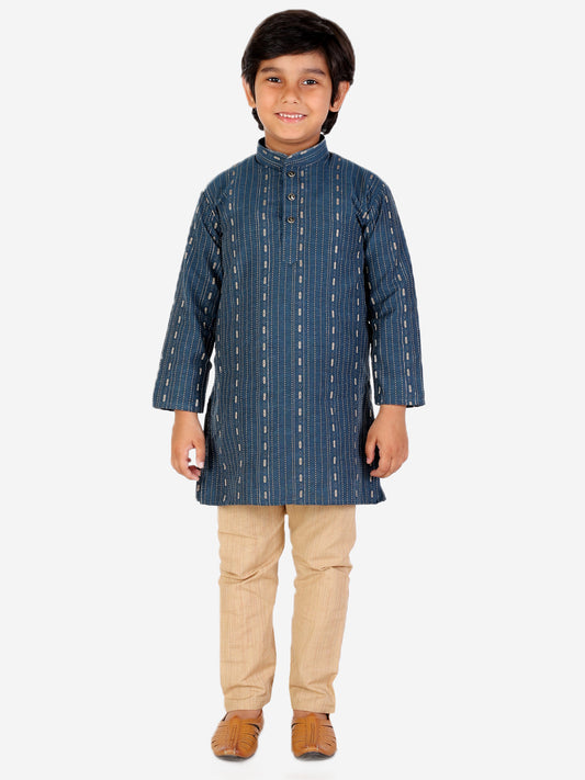 Pro Ethic Blue Cotton Kids Kurta Pajama For Boys 152