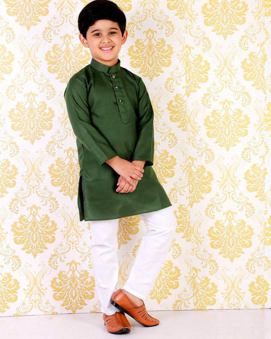 Pro Ethic Ethnic Wear Cotton Self Design Kurta Pajama Set for Kids and Boys #S-122