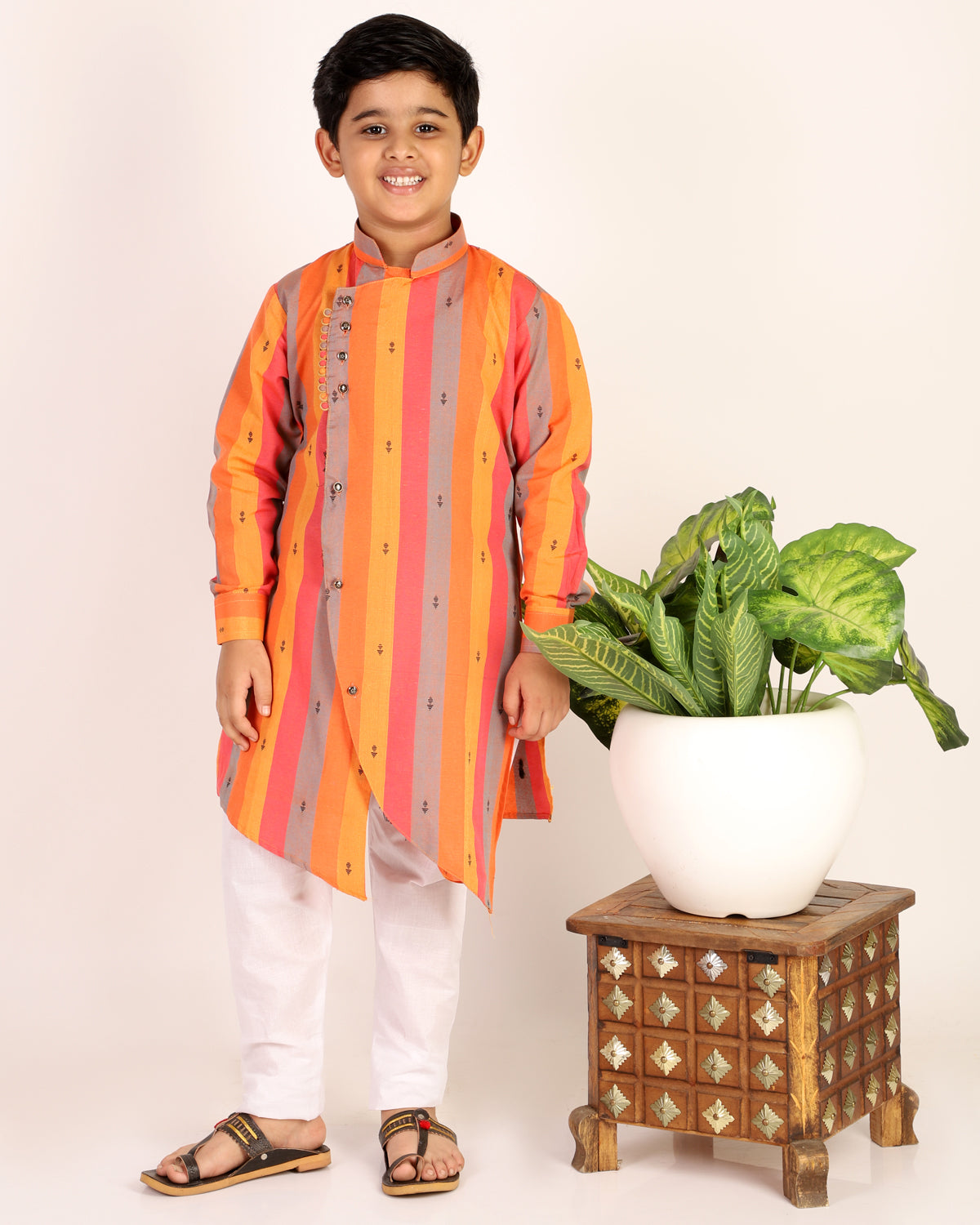 kids kurta pajama for boys 1 to 16 years orange