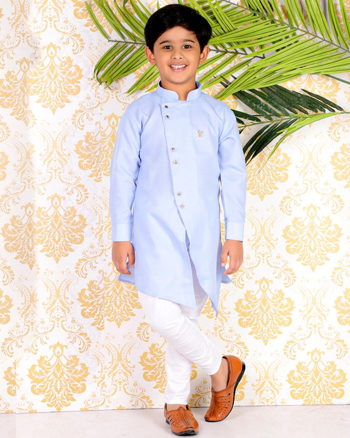 Pro Ethic Stylish Boys Kurta Pajama Set | Cotton | Kids Ethic Wear Kurta Set #S-109