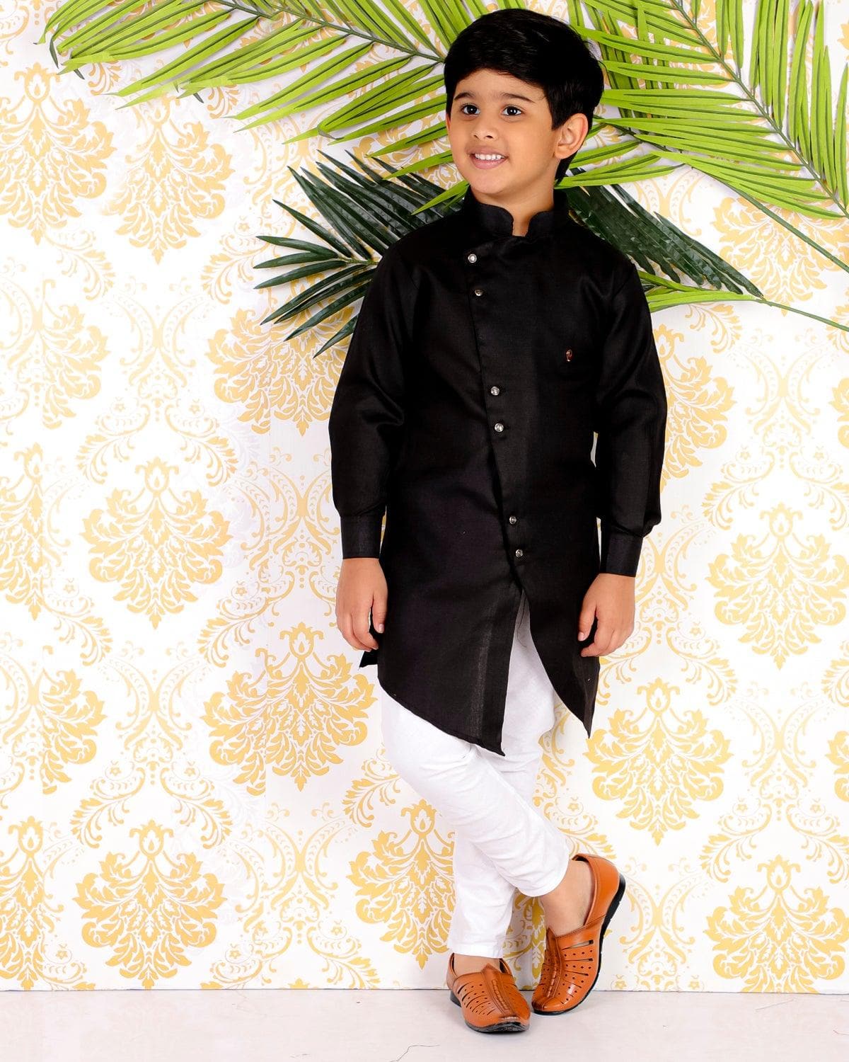 Pro Ethic Stylish Boys Kurta Pajama Set | Cotton | Kids Ethic Wear Kurta Set #S-109