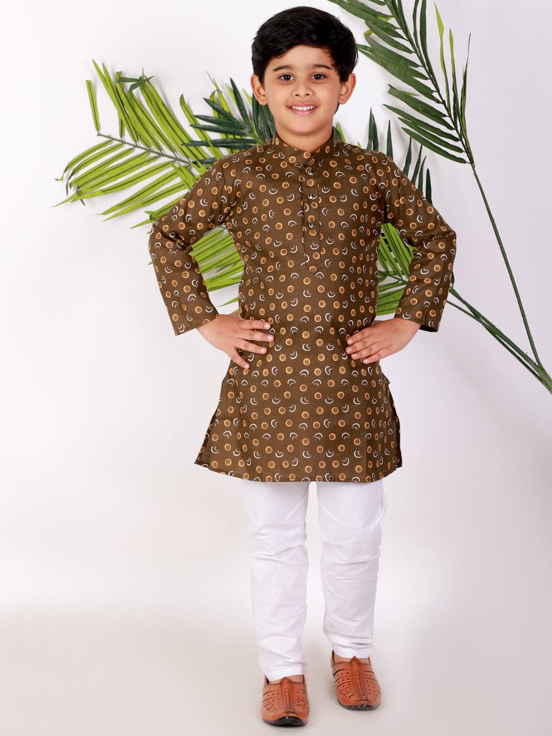 Pro Ethic Kurta Pajama For Boys - 1 To 16 Years - Brown #137