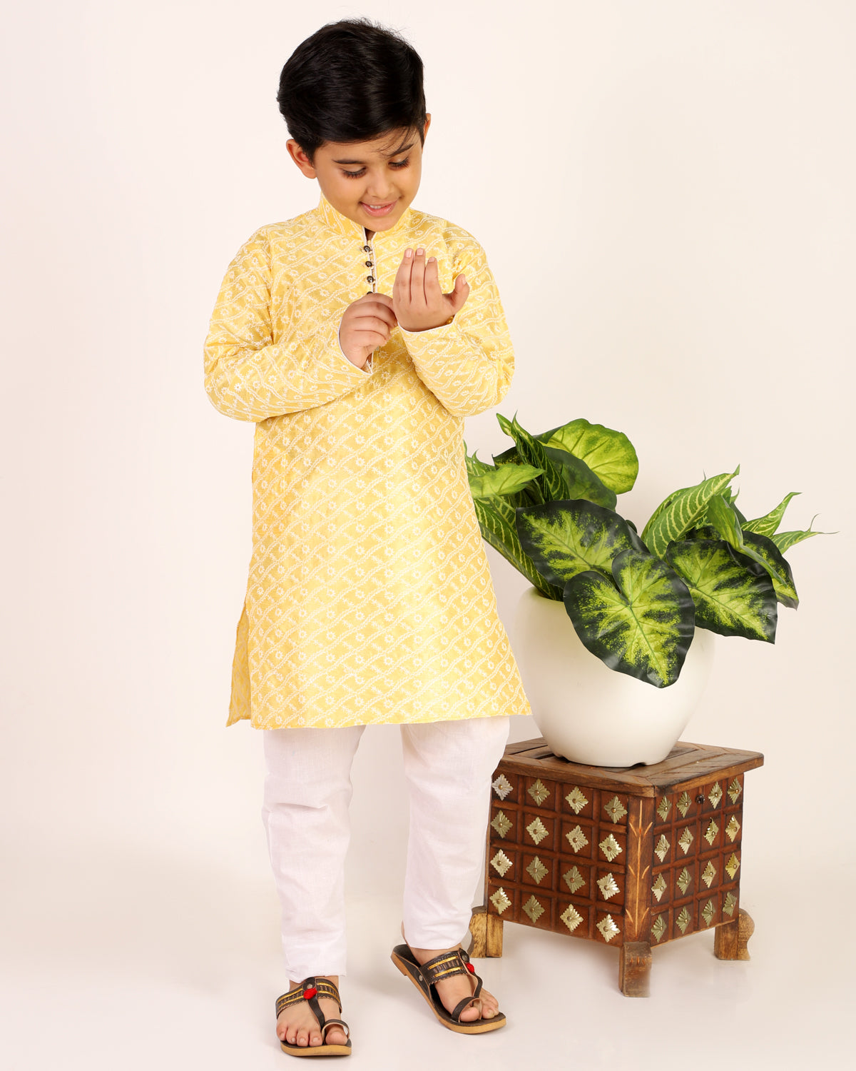 kids kurta pajama for boys 1 to 16 years yellow