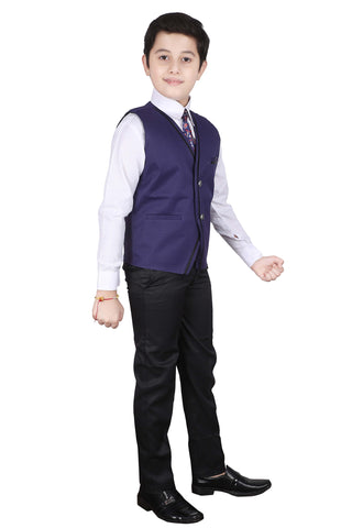 Pro Ethic Three Piece Suit For Boys Cotton Royal Blue T-122