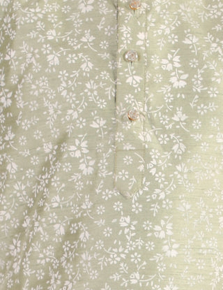 Pro Ethic Boys Kurta Pajama Set Cotton Solid Design Green (S-171)