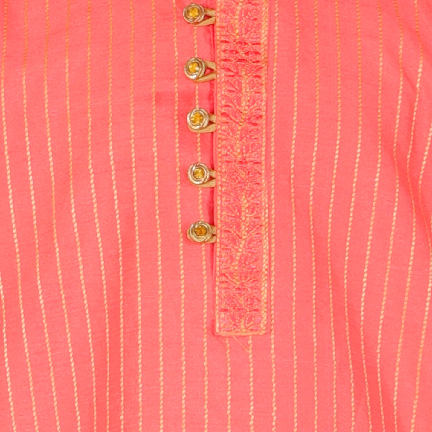 Pro Ethic Men's Silk Kurta Pajama | Mandarin Collar | Pink (A-109)