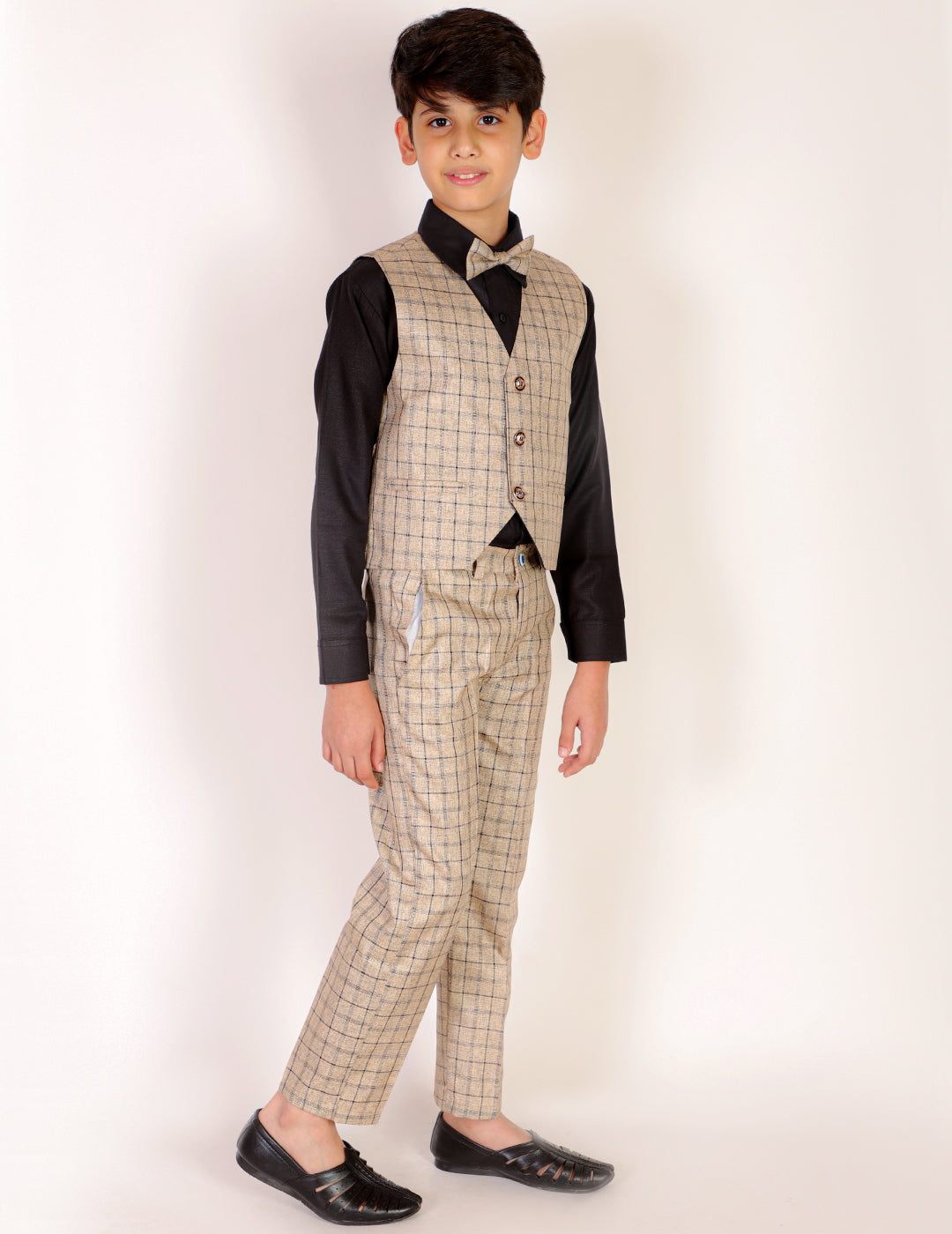 Pro Ethic Three Piece Suit For Boys Beige T-125