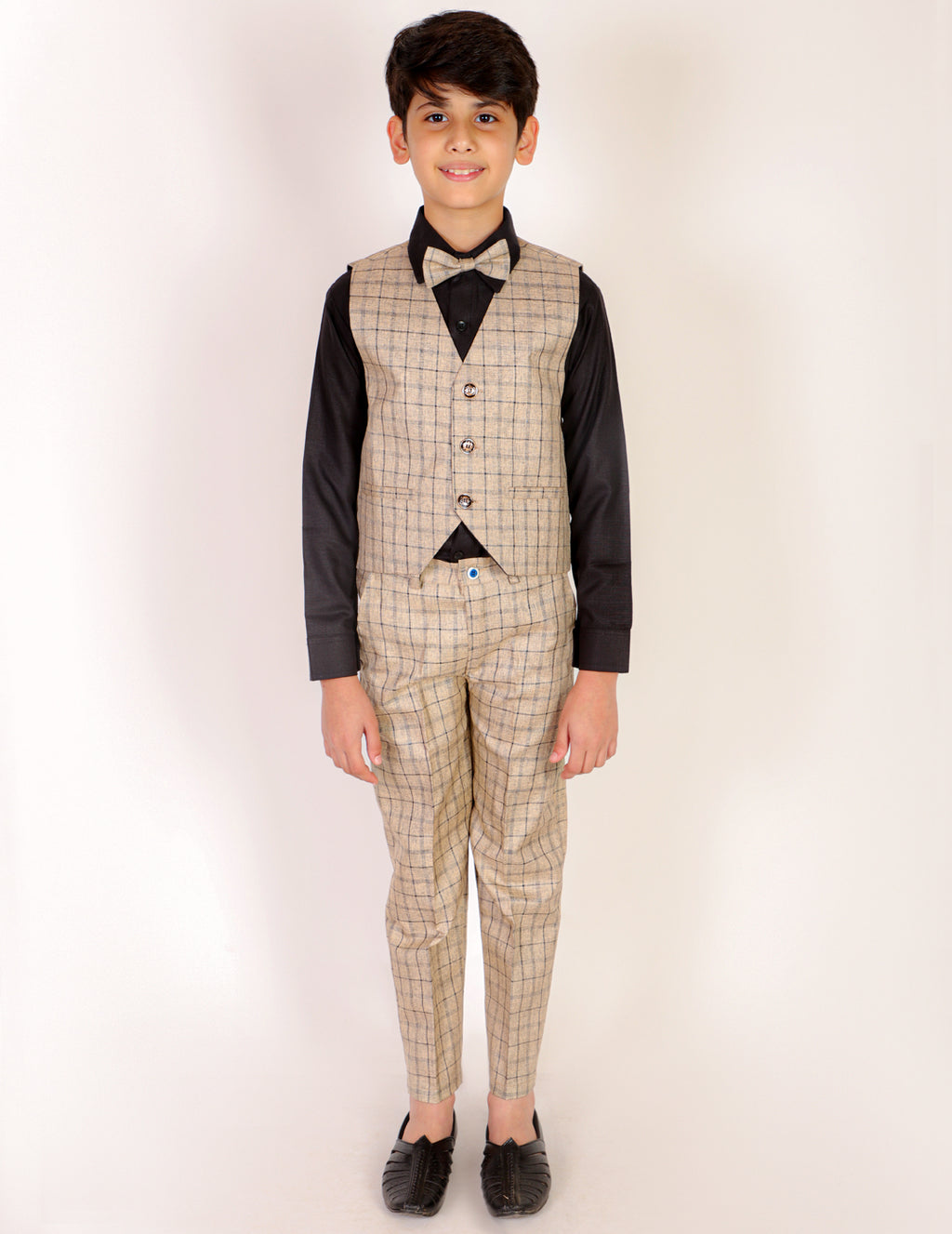 Pro Ethic Three Piece Suit For Boys Beige T-125