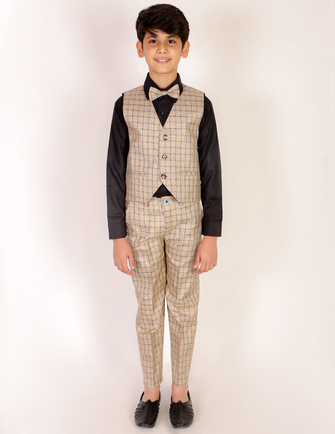 Pro Ethic Three Piece Suit For Boys Beige T-125