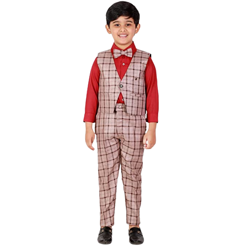 Pro Ethic Three Piece Suit For Boys Maroon T-124